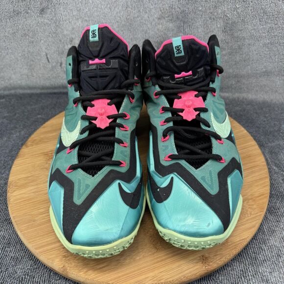 Nike LeBron 11 South Beach Shoes Mens Size 9 Teal Black Basketball 616175-330 - Picture 3 of 11